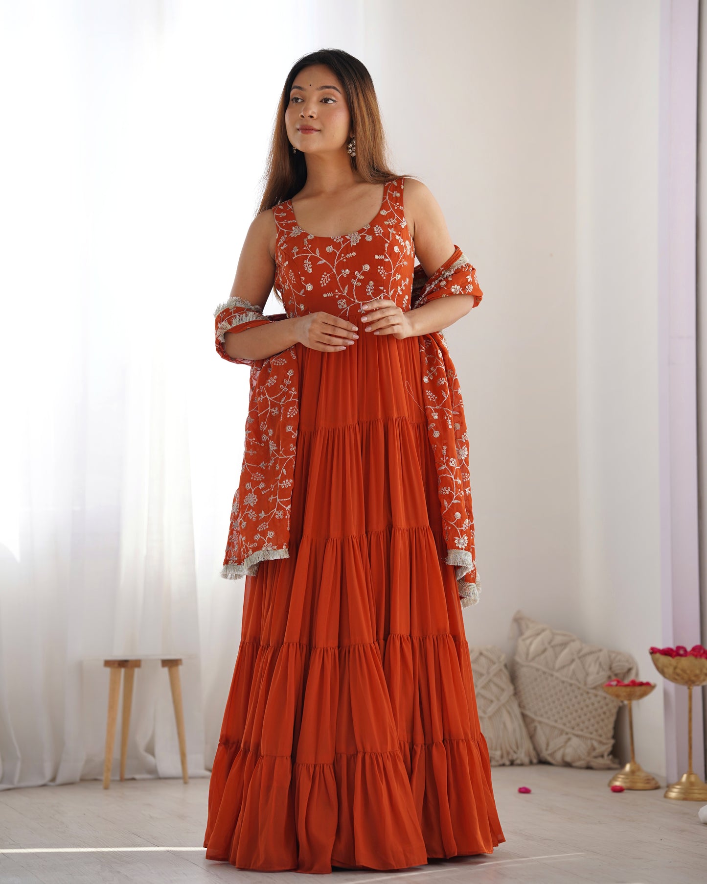 Nibedita Heavy Embroidered Anarkali Gown with Dupatta