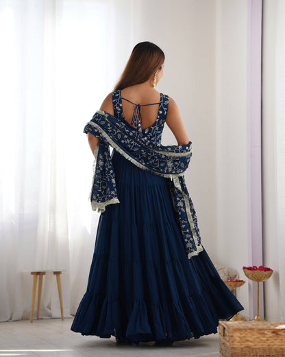 Nibedita Heavy Embroidered Anarkali Gown with Dupatta