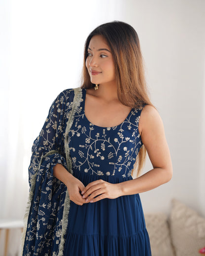 Nibedita Heavy Embroidered Anarkali Gown with Dupatta
