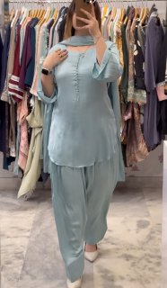 Florinaz  Natural Crep Silk  Farshi salwar  Set