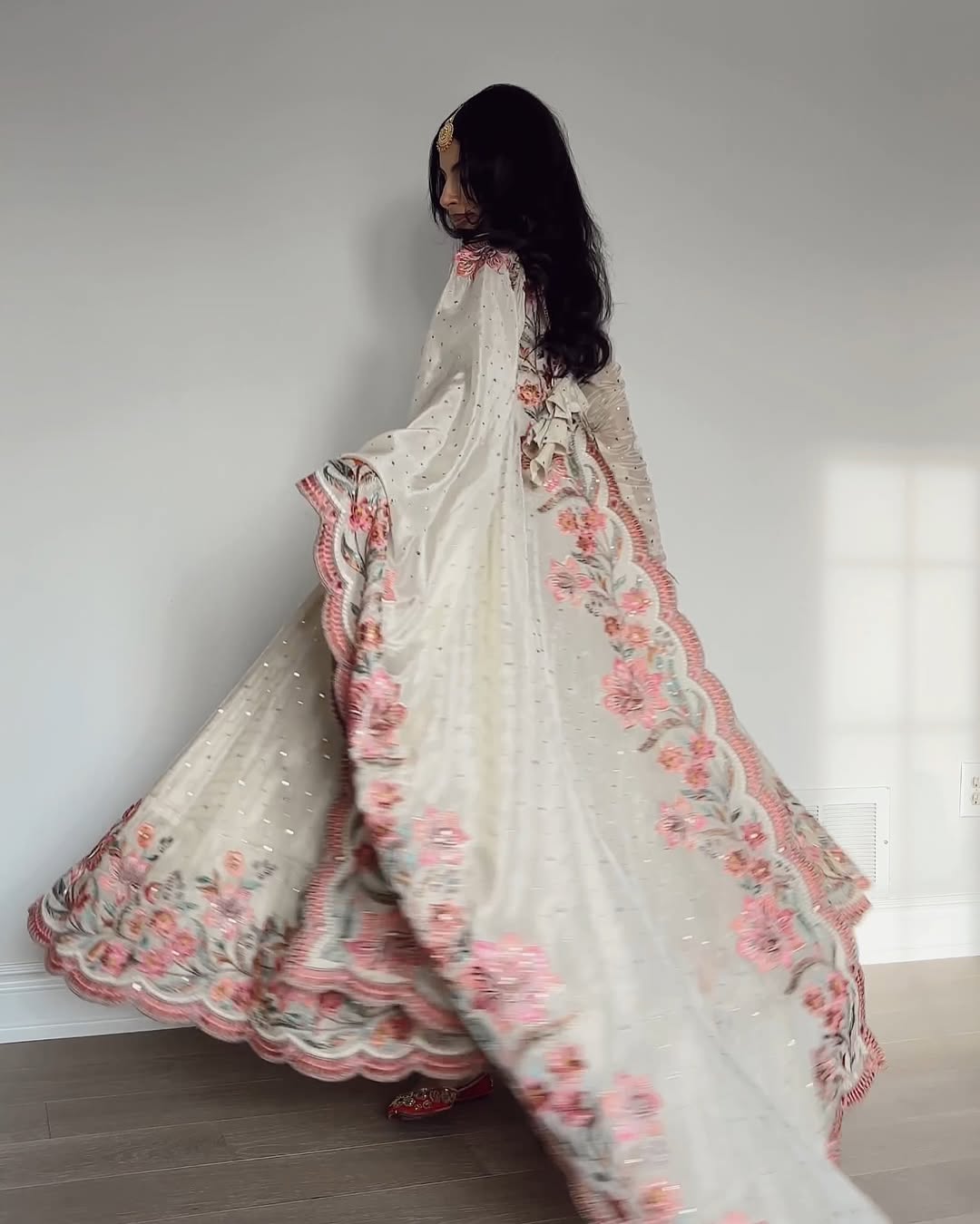 Kyra  Pure Chinon Silk Crafted Pretty Anarkali Gown