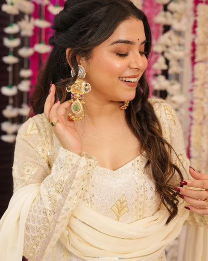 Saachi  Heavy Embroidered Maxi Set