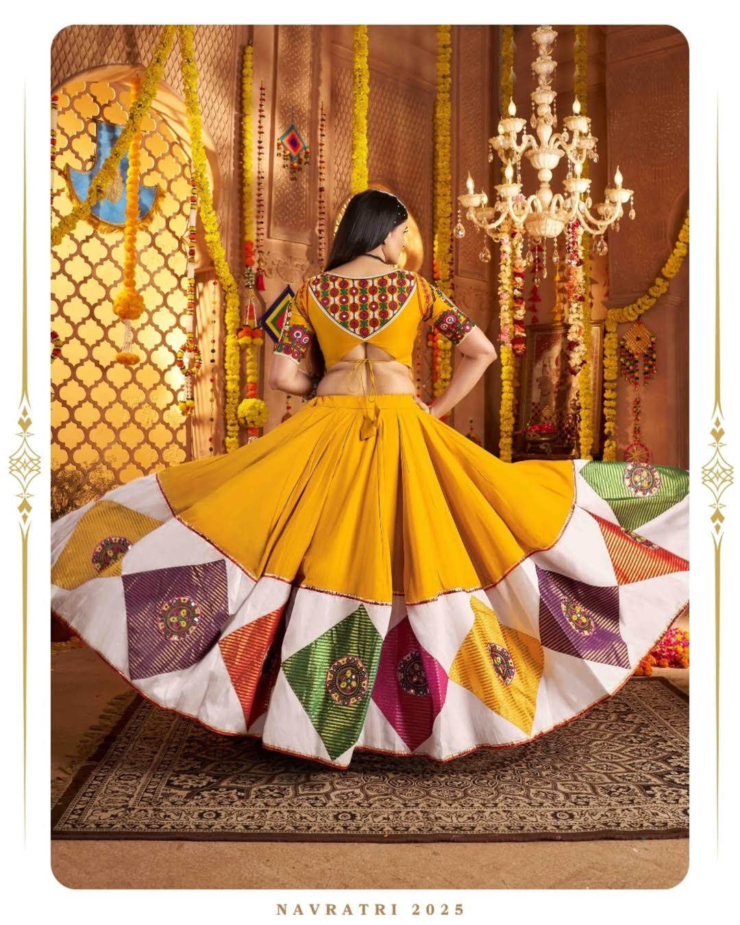 Dhvani Multicolor Garba Special Kutchi Mirrorwork Gamthi