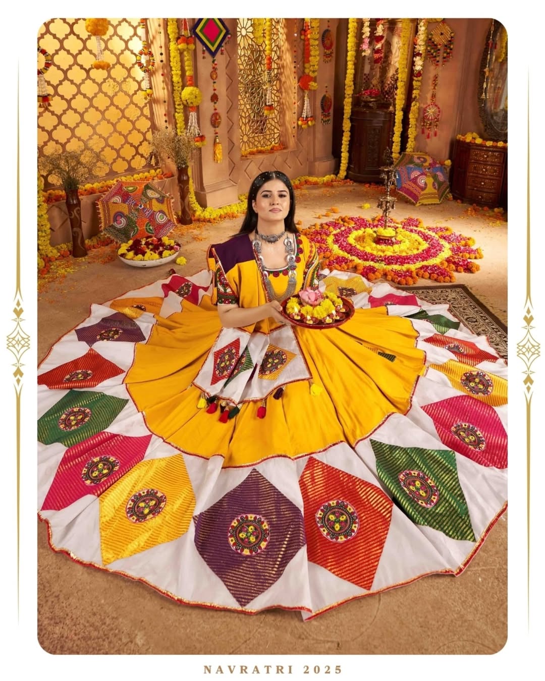 Dhvani Multicolor Garba Special Kutchi Mirrorwork Gamthi