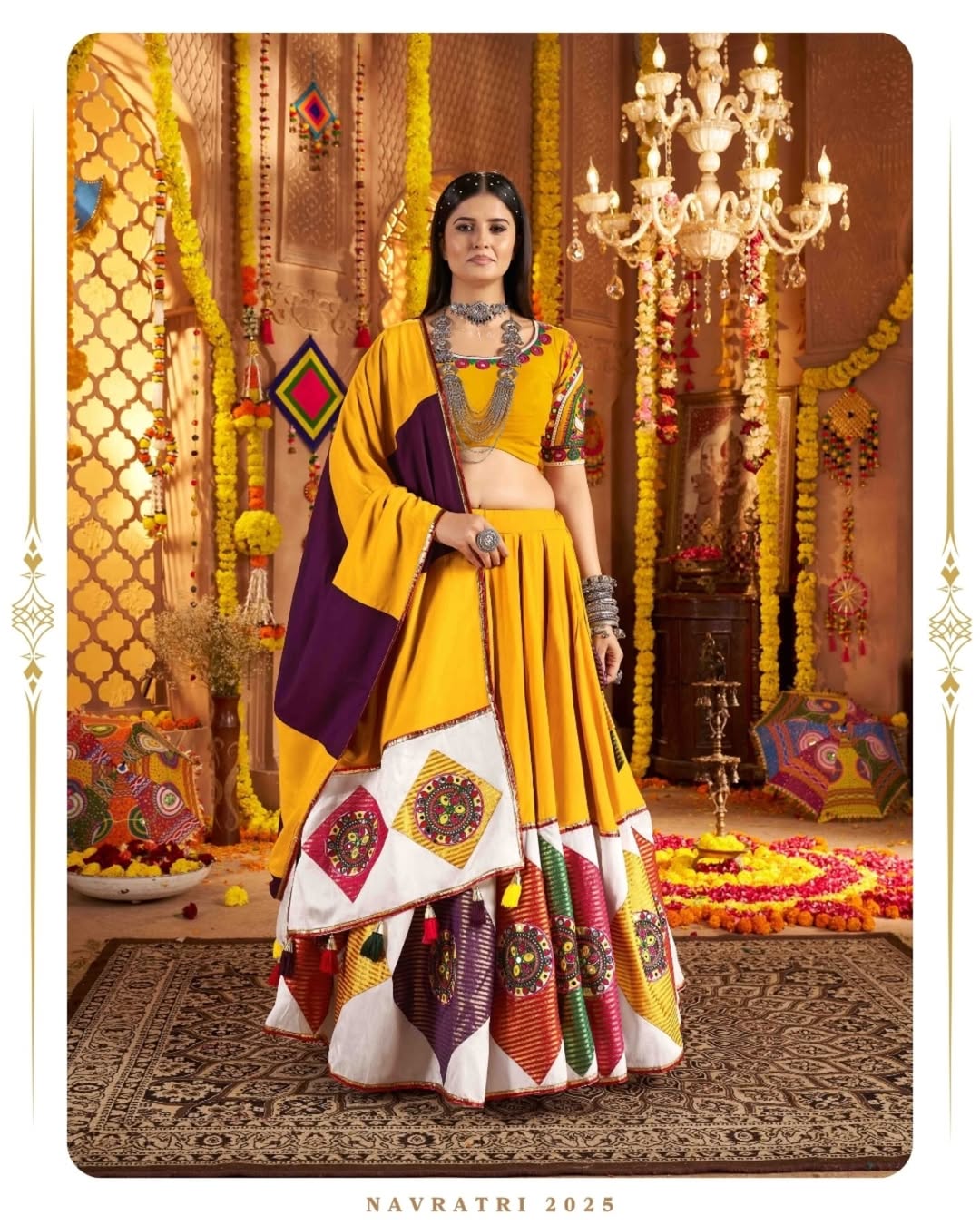 Dhvani Multicolor Garba Special Kutchi Mirrorwork Gamthi