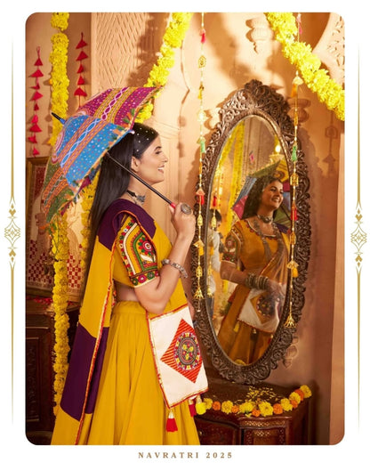 Dhvani Multicolor Garba Special Kutchi Mirrorwork Gamthi