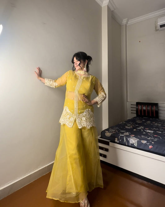 Traditional Kurta Set with Delicate Embroidery