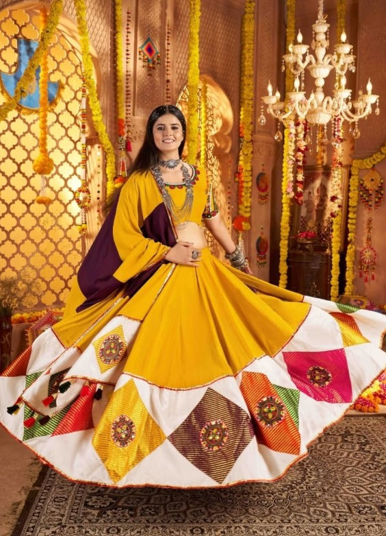 Dhvani Multicolor Garba Special Kutchi Mirrorwork Gamthi