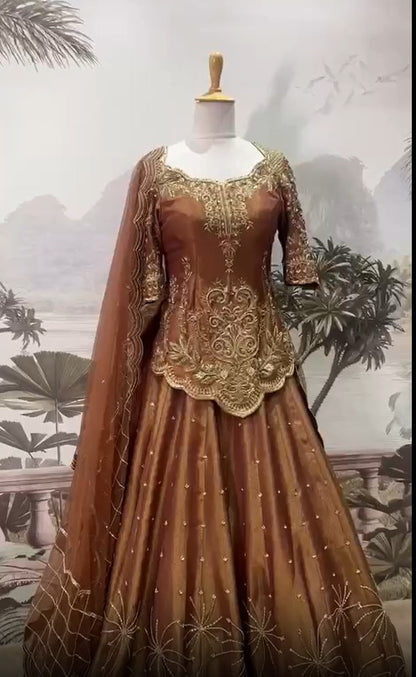 Iravati Threadwork and Celestial Motifs Lehenga Set