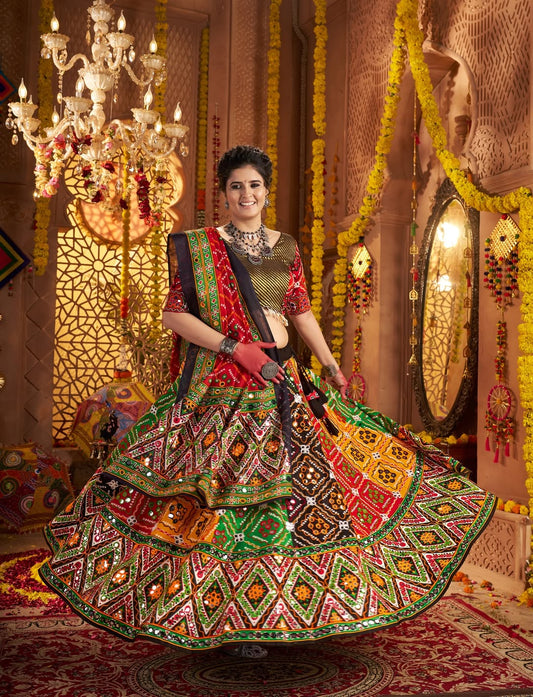 Kutchi mirror Multicolor Garba Special Gamthi