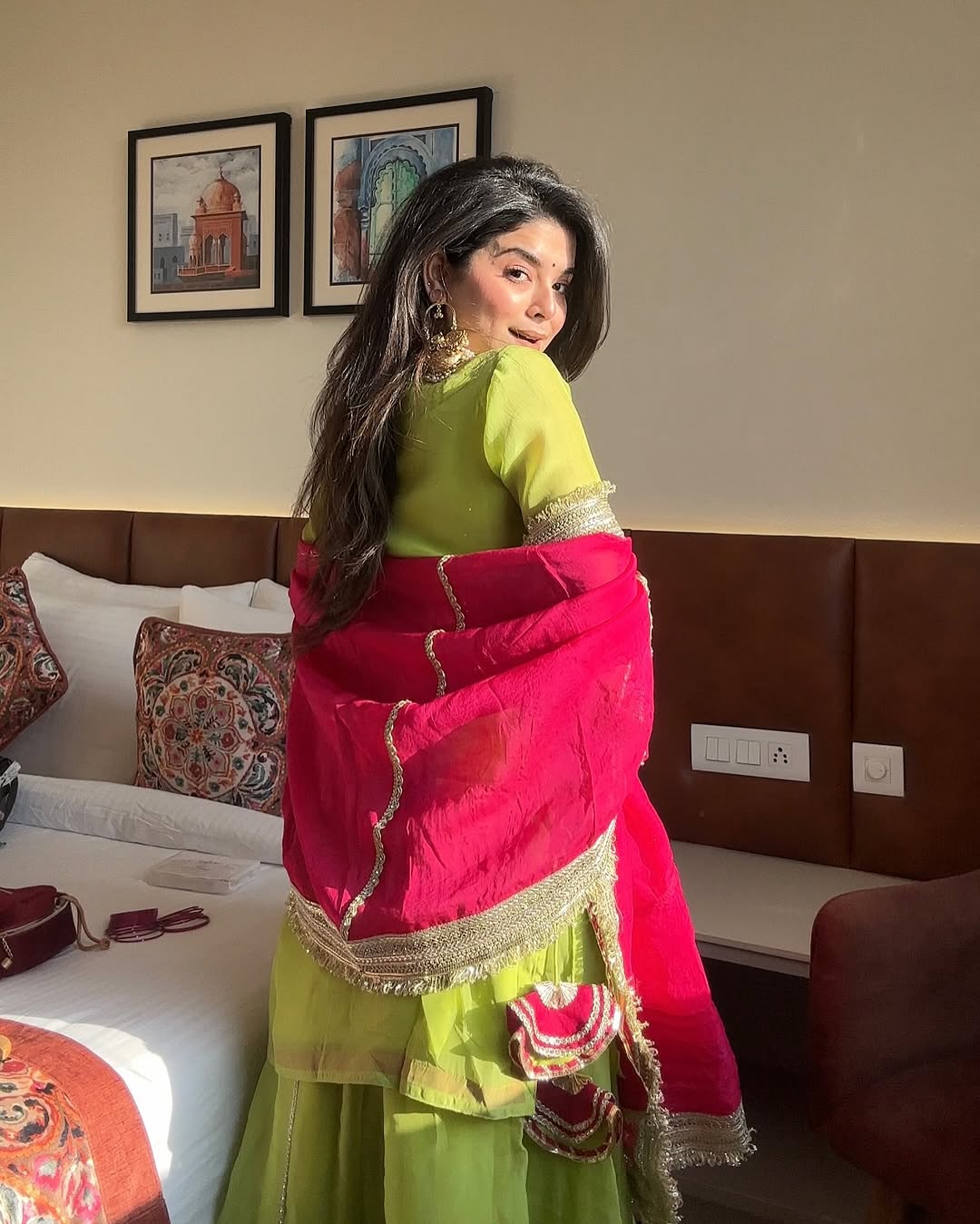 Khwahish Neon Sharara Set