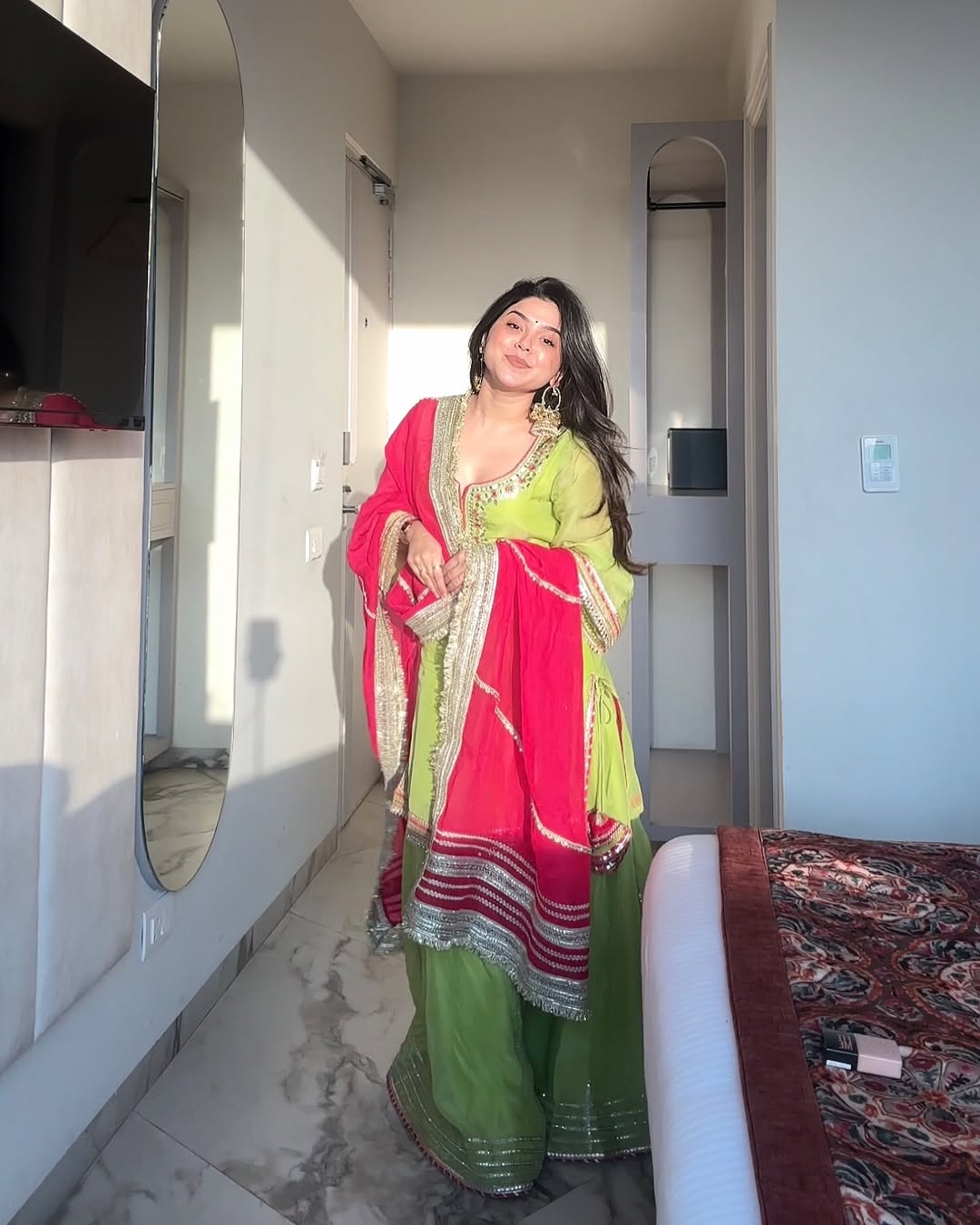 Khwahish Neon Sharara Set