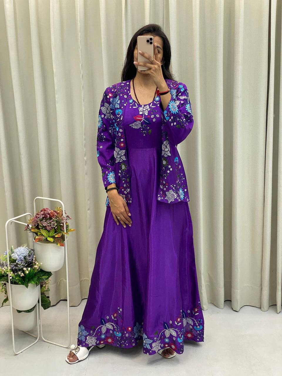 Floral Elegance Stylish Co-Ord Sets in Blue and Purple