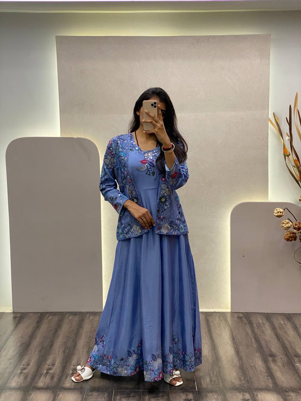 Floral Elegance Stylish Co-Ord Sets in Blue and Purple