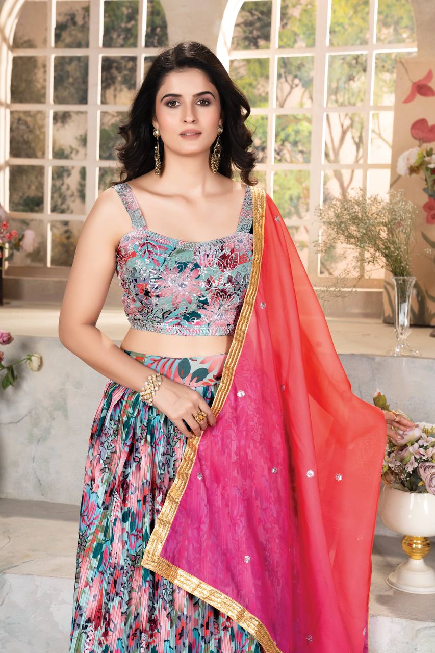 Nooraniyat organza lehenga choli set