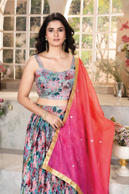 Nooraniyat organza lehenga choli set