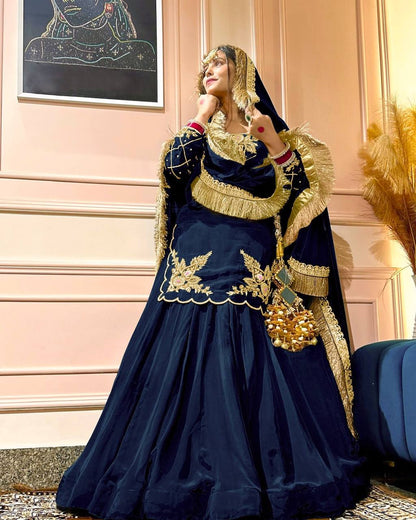 Luxury in Queens Green Embroidered Set with Dupatta