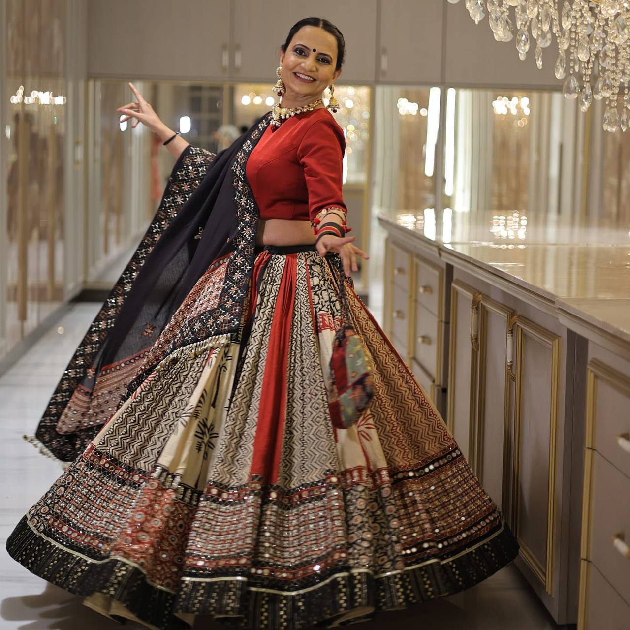 Rhea Raas Dance of Devotion Lahenga Choli